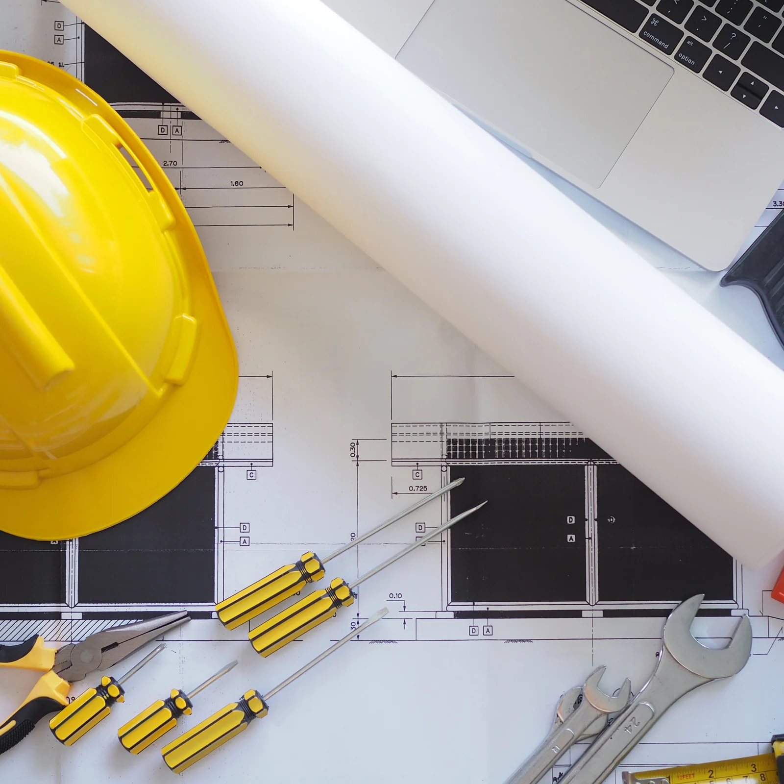 Engineering team at a project review