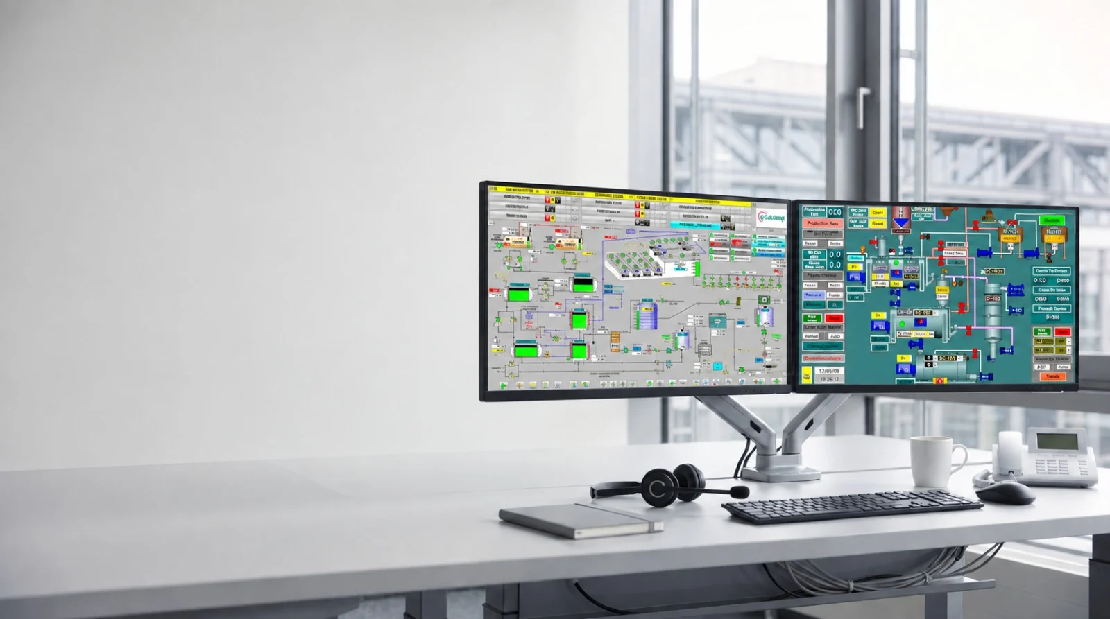 Automation control panel in operation